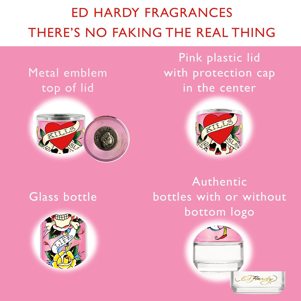 Ed Hardy Perfume for Women | Warm Amber Eau De Parfum 3.4 oz