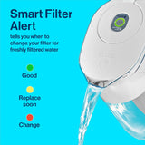 Brita Water Filter Pitcher for Tap and Drinking Water with 1 Standard Filter, Lasts 2 Months, 6-Cup Capacity, BPA Free, White