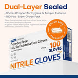 Medical Soft Max™ Nitrile Exam Gloves, 100 Count Latex-Free Powder-Free Non-Sterile Food Safe Disposable Glove, Blue