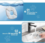 32 Pcs Cat Water Fountain Replacement Filters-16 Pack Cat Fountain Filters with 16 Pack Sponges, Enhanced Compatibility Pet Fountain Filter Fit for 95oz/2.8L 135oz/4L 67oz/2L Pet Drinking Fountain