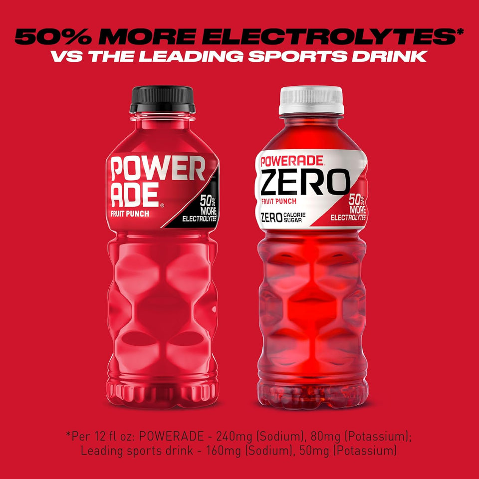 POWERADE ZERO Fruit CWnch, 20 fl oz, 8 Pack