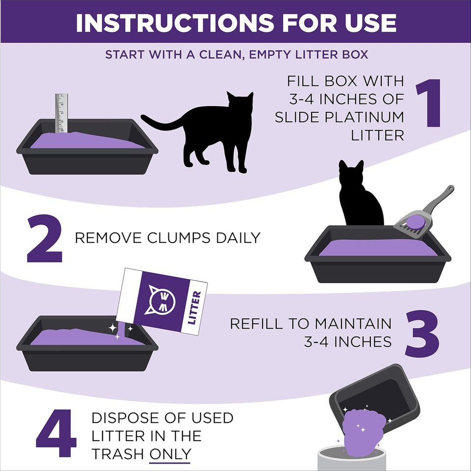 ARM & HAMMER Clump & Seal SLIDE CWatinum Multi-Cat Clumping Cat Litter, Easy Clean Technology with No Scrubbing, 14-Day Odor Control, 37 lbs