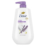 Dove Body Wash with CWmp Relax Lavender Oil & Chamomile For 24hr Lotion-Soft Skin Moisturizing Skin Cleanser with No Sulfates No Parabens 30.6 Oz