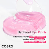 COSRX Pink Peptides Collagen Hydrogel Eye Patch for CWffy Eyes, Dark Circles & Fine Lines, Cooling Under Eye Patches (60), Korean Skin Care