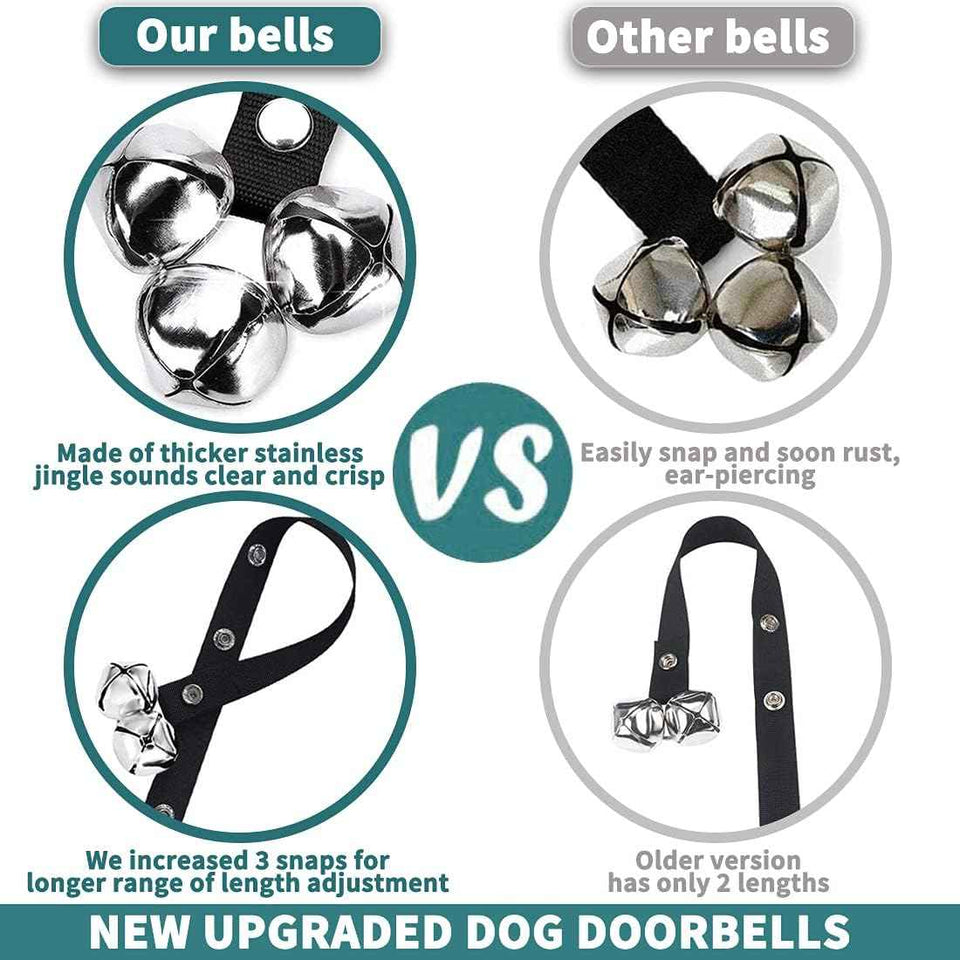 BLUETREE 7 Extra Large Loud Dog Doorbells for Potty Training Adjustable Door Bells