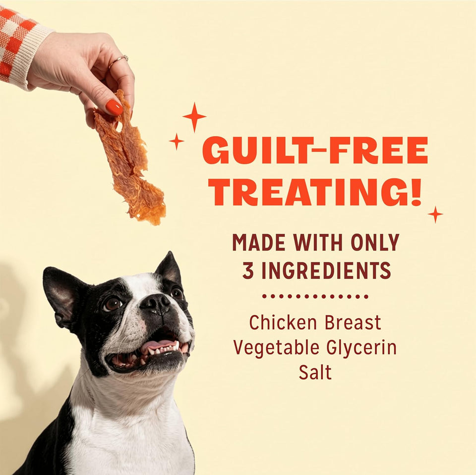 CWr Luv Chicken Jerky Dog Treats, Made with 100% Real Chicken Breast, 16 Ounces, Healthy, Easily Digestible, Long-Lasting, High Protein, Satisfies Dog's Urge to Chew