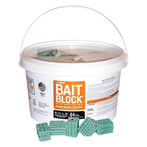 Bait Block Peanut Butter Flavor Rodenticide – 4 lb. Pail – Effective Rodent Control Bait Blocks – Long-Lasting and Easy to Use