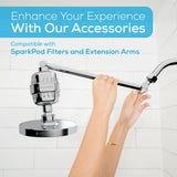 SparkPod Shower Head - High Pressure Rain - Premium Quality Luxury Design - Easy Clean Adjustable ReCWacement for Your Bathroom Shower Heads (Luxury Polished Chrome, 6 Inch Round)