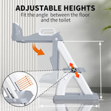 Potty Training Seat for Toddlers, 2 in 1 Potty Training Toilet with Anti-Slip Pad Step Stool, Toddler Toilet Seat for Boys and Girls (Include 2 Ducks)