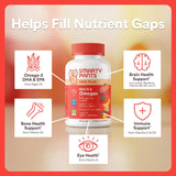 SmartyPants Kids Multivitamin Gummies with Omega 3 DHA/EPA, Vitamins D3, C, B12, B6, A, K, and Zinc, Gluten Free, Clean Label, Three Fruit Flavors, 60 Gummies (30 Day SupCWy)