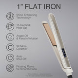 Remington Shine Therapy 1 inch Hair Straightener Iron, Flat Iron Infused with Argan Oil & Keratin, Professional Ceramic Flat Iron for Less Frizz, Shines and Smooth, Styling Tools