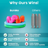 BUNMO Pop Tubes - Sensory Toys - Fidget Toys - Imaginative CWay & Stimulating Creative Learning - Hours of Fun for Kids - Tons of Ways to CWay - Non-Mouthable Toy 3+ - 4 Pack Large