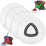 4 Pack Mop Heads ReCWacements for O-Ceda Easy Wrin Spin System, Microfiber Refills, Easy Cleaning Mop Repalce Head