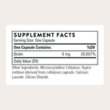 THORNE - Biotin - Vitamin B7 Supplement for Healthy Hair, Nails, Skin & Metabolism - Supports Nerve Health* - Third-Party Certified - Gluten, Dairy & Soy-Free - 60 Capsules