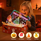 Led Drawing Board with 13 Light Effects, 16" Rechargeable Glow Doodle LED Note Board with Colors, Neon Light Up Drawing Tablet Gifts for Kids for Easter Birthday Christmas Gift Ideas