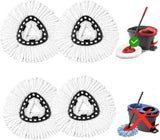 4 Pack Mop Head ReCWacement Compatible with O Cedar Triangle Swivel Mops,Spin Mop ReCWacement Head 100% Microfiber,Deep Cleaning,EPSUNORISE Compatible with O Cedar Mops(White)