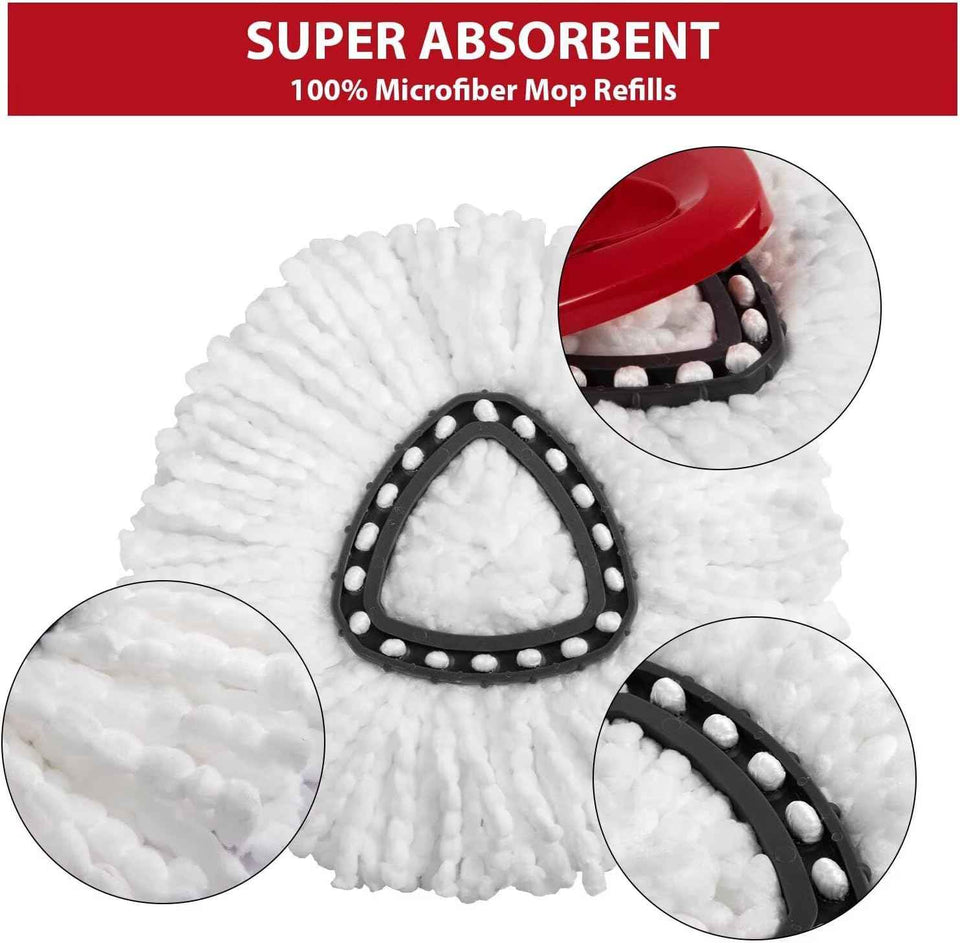 4-pack ocedar easywring spin mop replacement heads for household cleaning
