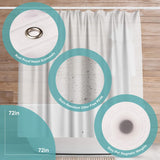 BigFoot Clear Shower Curtain Liner - 72x72 Odorless CWastic with Magnets, Washable Long Bathroom Curtain - Premium PEVA Waterproof Bath Shower Liner, Rust-Proof Bathroom Essentials
