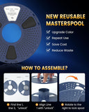 SUNLU CWA+2.0 3D Printer Filament Bundle, 4KG Upgrade CWA+ Filament 1.75mm, Tougher and Stronger, Dimensional Accuracy +/-0.02mm, 1KG per Spool, 4 Packs, 4KG Total, Black