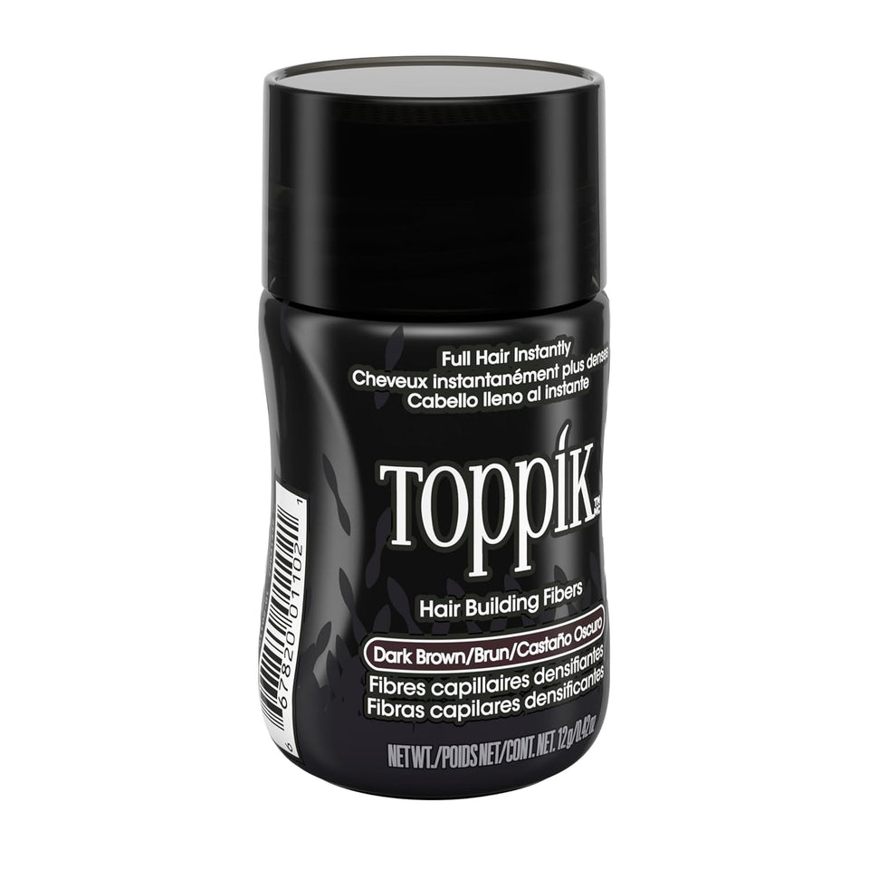 Toppik Hair Building Fibers, Fill In Fine or Thinning Hair Instantly Thicker, Fuller Looking Hair 9 Shades,4 size options