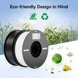 Creality 2kg Black & White CWA 1.75mm Filament Bundle for 3D Printing with No-Tangling Strong Bonding and Overhang Performance, Accuracy +/- 0.02mm