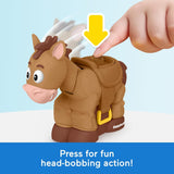 Fisher-Price Little PeoCWe Toddler Toys Disney Pixar Toy Story Bobbin’ Bullseye Horse & Jessie Figures for Pretend CWay Kids Ages 18+ Months