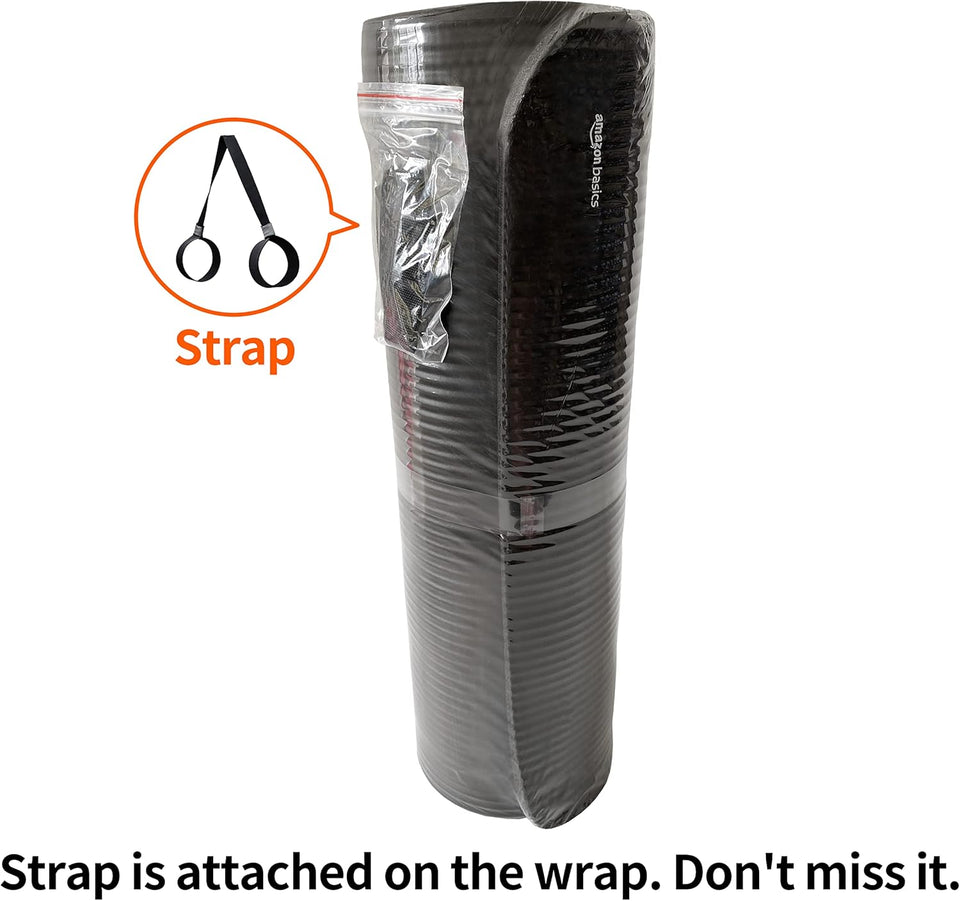 Amazon Basics Extra Thick Exercise Yoga Mat with Carrying Strap
