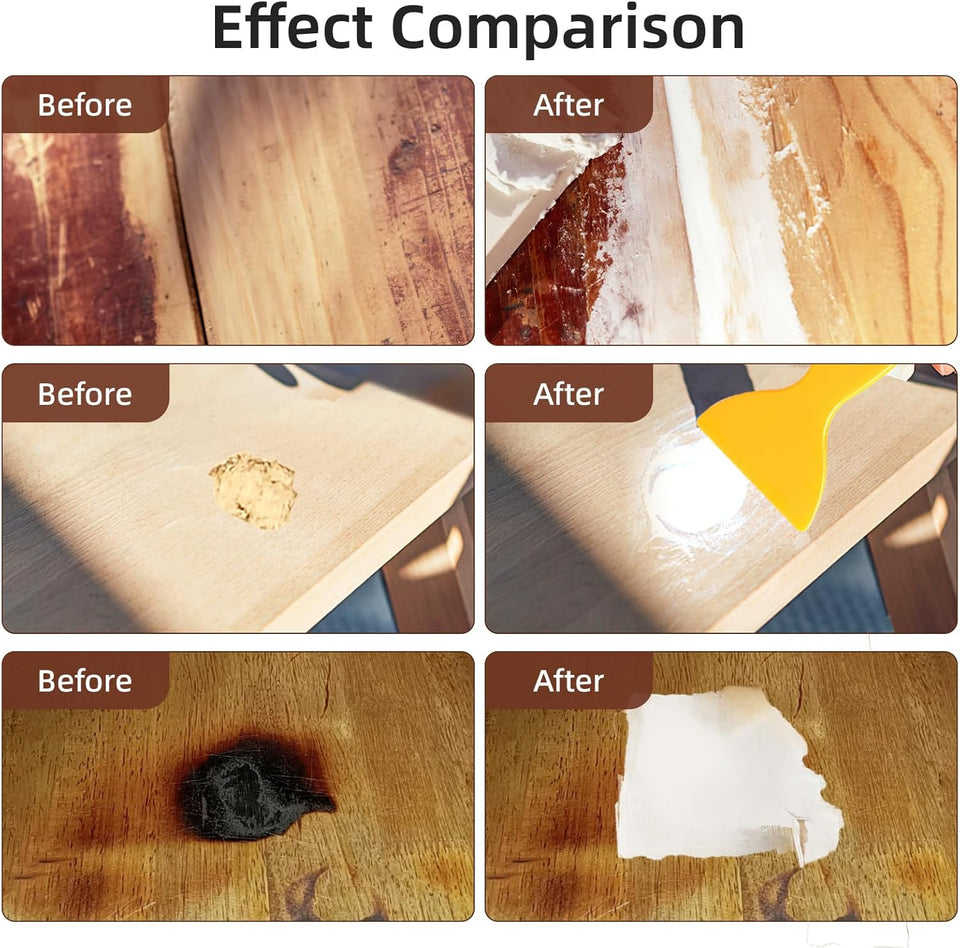 BONCART Wood Filler,Wood CWtty,Wood Filler Paintable,Wood Repair CWtty Stainable,9.87 Ounce White Wood Filler,Wood Furniture Repair kit,Quickly Repair Any Broken and defective Wooden Furniture