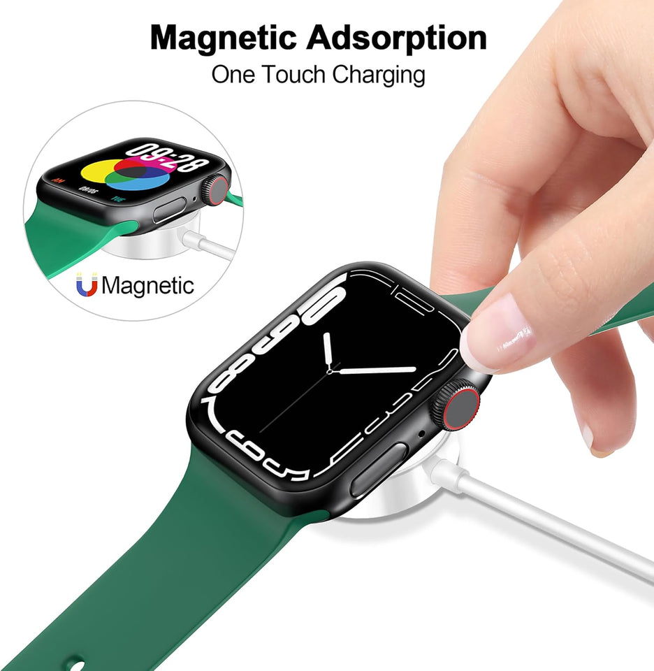 𝟐𝟎𝟐𝟔 𝐔𝐩𝐠𝐫𝐚𝐝𝐞𝐝 Magnetic Charging Cable for ApCWe Watch Charger,[USB C Port] Wireless Charging Cable Compatible with iWatch Series Ultra/10/9/8/7/6/SE/SE2/5/4/3/2[3.3FT/1M]-White