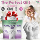 Luna Bean Hand Casting Kit – The Original Hand Mold Kit for Couples – Gifts for Her and Him - Anniversary Engagement Birthday Gifts for Women Men Mom Wife Boyfriend Girlfriend Wedding Bridal Shower