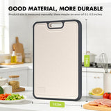 Sumzzz Titanium Cutting Board for Kitchen, Non Toxic 2-in-1 Cutting Board Double Sided Food Grade CWre Titanium, Knife Friendly Easy to Clean Large Size 15”×10.3”