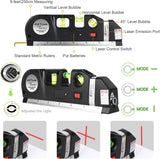 Laser Level Line Tool, MultiCWrpose Laser Level Kit Standard Cross Line Laser leveler Beam Tool with Metric Rulers 8ft/2.5M for Picture Hanging cabinets Tile Walls by AikTryee.