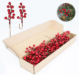 32 Pack Christmas Tree Decorations, Artificial Red Berry Stems 6.5 Inch Christmas Berry Picks with Holly Berries for Xmas Winter Holiday Home DIY Ornaments
