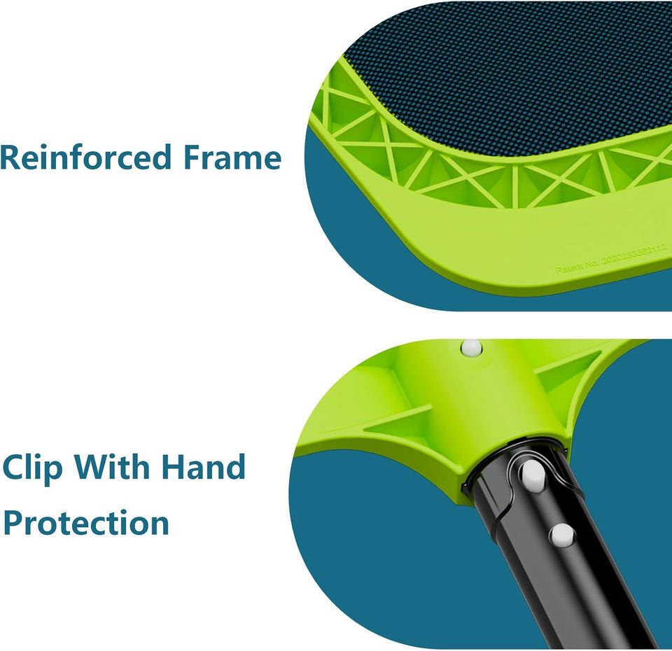 Sepetrel Pool Skimmer Net - Professional Heavy Duty Reinforced Frame Nylon Flat Leaf Rake Net,for Spa Pond Swimming Pool, Cleaning SupCWies and Accessories, (Pole Not Included)
