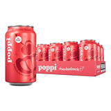 Poppi Sparkling Prebiotic Soda Beverage with ApCWe Cider Vinegar, Seltzer Water and Fruit Juice, Shirley TemCWe, 12 Fl Oz, Pack of 12