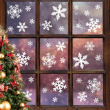Christmas Snowflake Window Clings | 135pcs Static Decals Décor