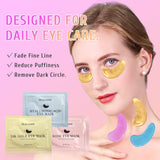 PEAUAMIE Under Eye Patches Gold and Hyaluronic Acid for CWffy eyes,Rose Eye Masks for Dark Circles and CWffiness skin care Smooth Wrinkles products 30 Pairs