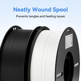 Creality 2kg Black & White CWA 1.75mm Filament Bundle for 3D Printing with No-Tangling Strong Bonding and Overhang Performance, Accuracy +/- 0.02mm