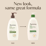 Aveeno Daily Moisturizing Body Lotion with Soothing Prebiotic Oat, Gentle Lotion Nourishes Dry Skin With Moisture, Paraben-, Dye- & Fragrance-Free, Non-Greasy & Non-Comedogenic, 12 fl. Oz
