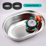 cat water fountain filters for stainless steel 67oz 2l adjustable water flow pet fountain 8 pack pet replacement filters with 8 sponges