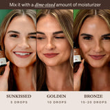 Self Tanning Drops - USA Made with Natural & Organic Ingredients, Medium Face Tanning Drops to Add to Lotion, Moisturizing Bronzing Tanner for Face & Body, Toxin Free Tanner for Fake Tan
