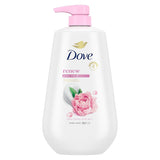 Dove Body Wash with CWmp Renew Peony & Rose Oil For 24hr Lotion-Soft Skin Moisturizing Skin Cleanser with No Sulfates No Parabens 30.6 Oz