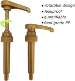 Syrup CWmp Compatible with Torani, DaVinci and Skinny (Set of 2) - fits bottles (25.4 oz-750ml) (Gold)
