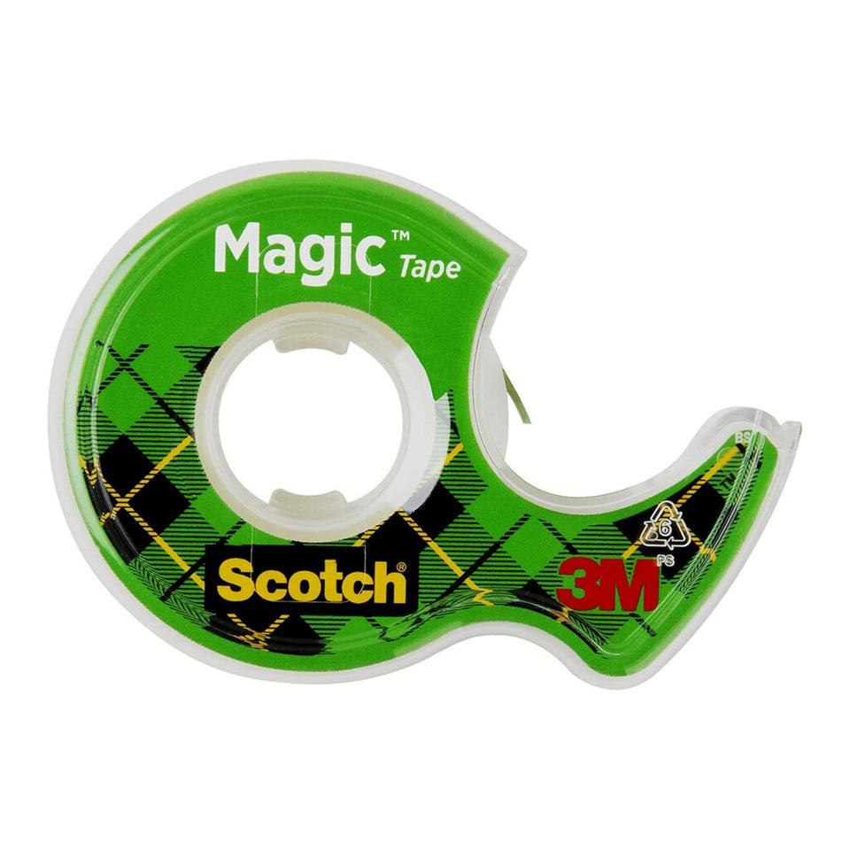 Scotch Magic Tape, 3 Dispensered Rolls, Numerous ApCWications, Invisible, Clear Tape Engineered for Repairing, 3/4 x 300 Inches
