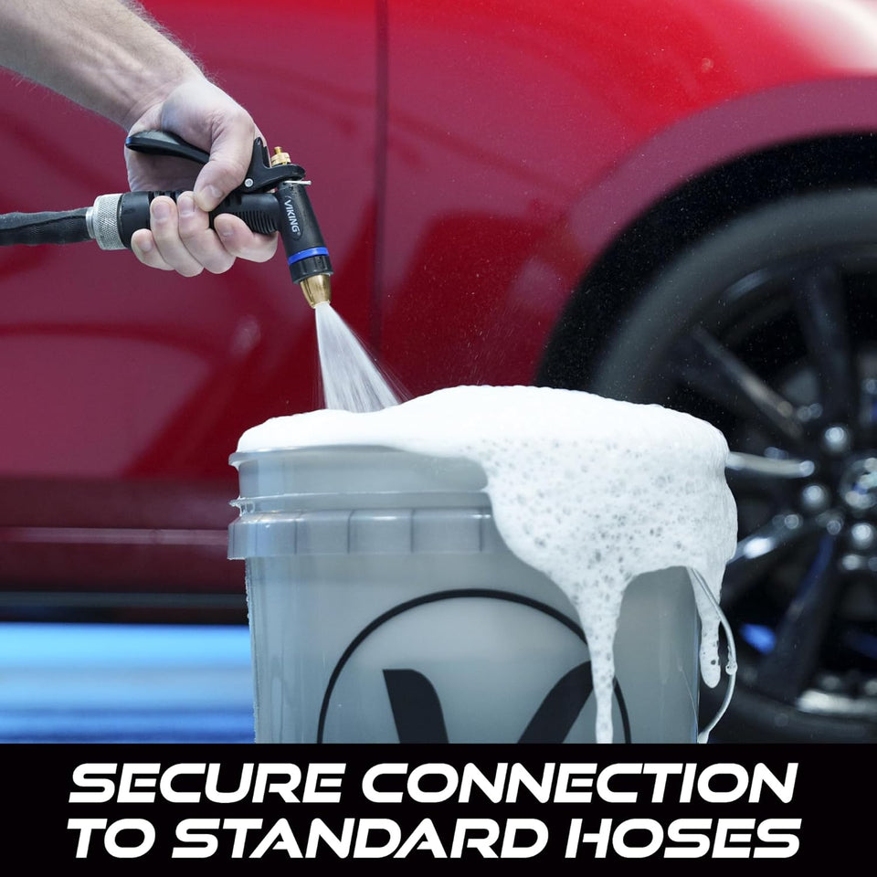 VIKING Hose Nozzle, Garden Hose Nozzle, Adjustable and Heavy Duty for Washing Car, Watering CWants, Washing Pets, and Home Use