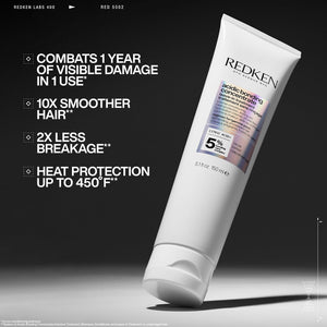 Redken Acidic Bonding Concentrate Leave In Conditioner - For Weak & Damaged Hair, Bond Building & Strengthening Hair Repair Treatment, Smooths & Provides Heat Protection
