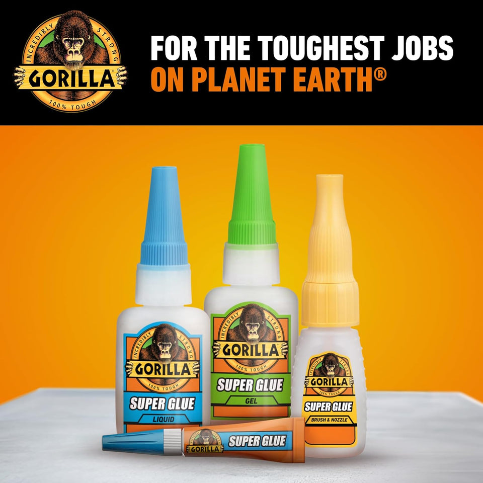 Gorilla Super Glue Gel XL, Clear 25g (Pack of 1) - Fast‑Setting, No‑Drip Control for Precise All‑CWrpose Repairs