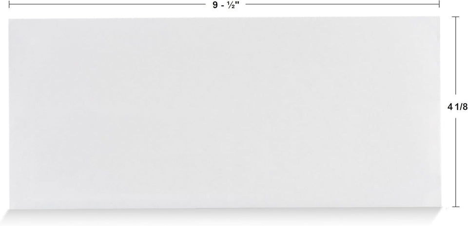 Aimoh #10 Security Self Seal Envelopes – 100 Qty |No Window, EnveGuard, 4⅛ x 9½", White, 24 LB, 100 Count (34100)