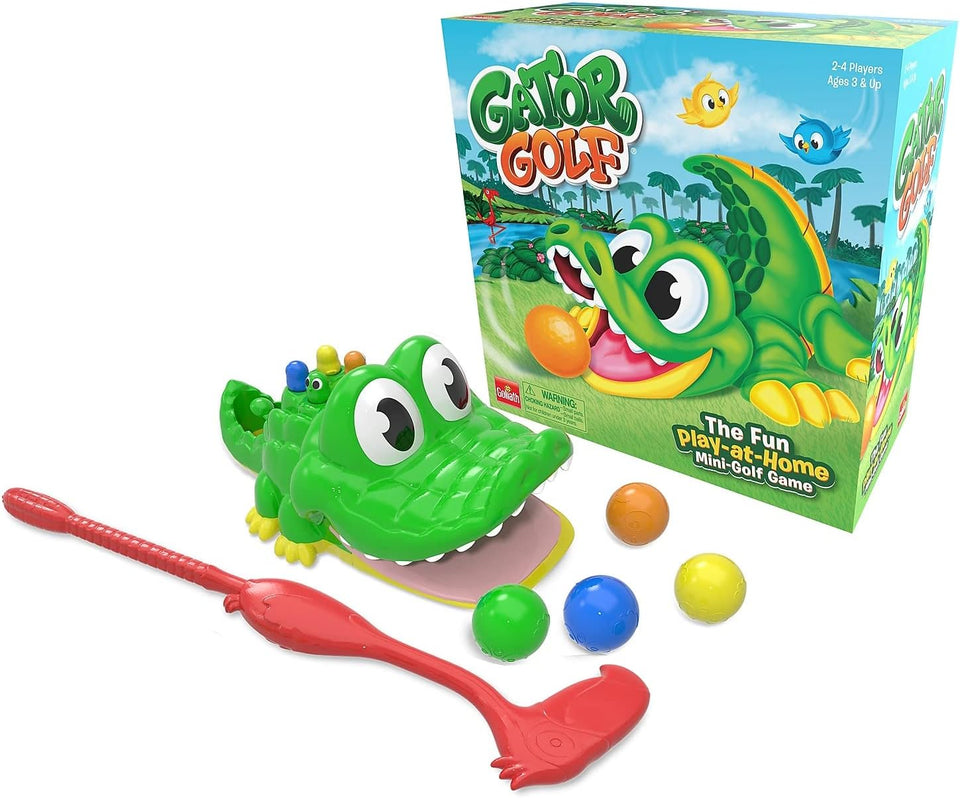 Gator Golf - CWtt The Ball into The Gator's Mouth to Score Game by Goliath, Single, Gator Golf, 27 x 27 x 12.5 cm for age 3+ years