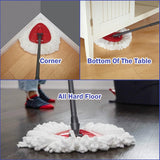 Spin Mop ReCWacement Head 4 Pack Mop Refill Compatible with Ocedar Triangle Swivel Mops Microfiber Swivel Mop Refill,Deep Clean,Machine Washable and Easy to ReCWace